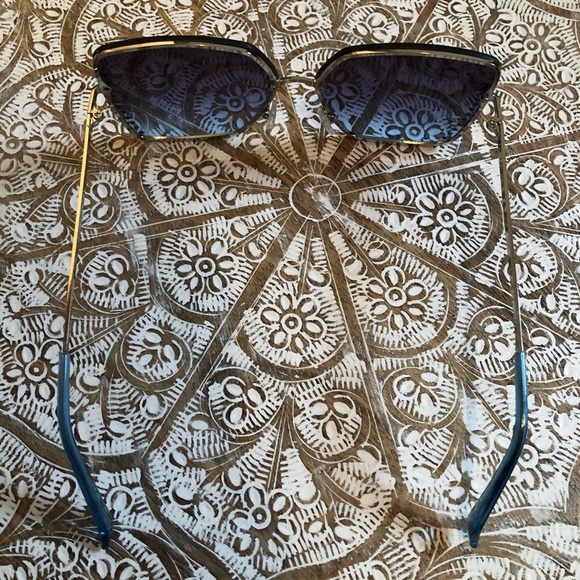 Brand New Blue & Silver Bling Sunglasses - Picture 5 of 8